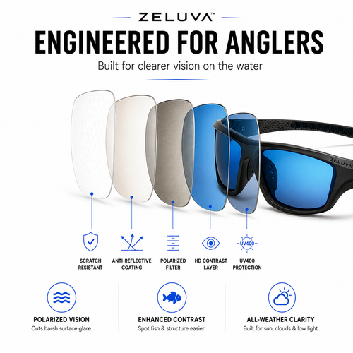 Zeluva™ TrueSight Polarized Fishing Glasses